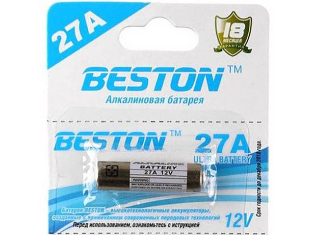  Батарейка 27A - BESTON 27A 12V (1 штука)