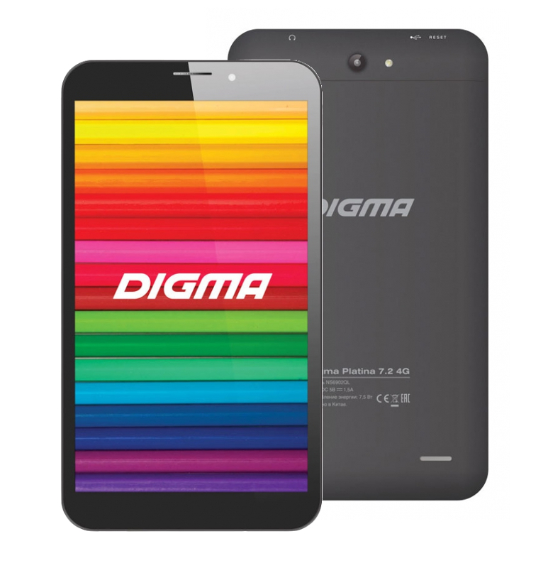 Digma Platina 7.2 NS6902QL MSM8916 1.4 Ghz/1024Mb/8Gb/Wi-Fi/3G/LTE/Bluetooth/GPS/Cam/7.0/1024x600/Android 988006
