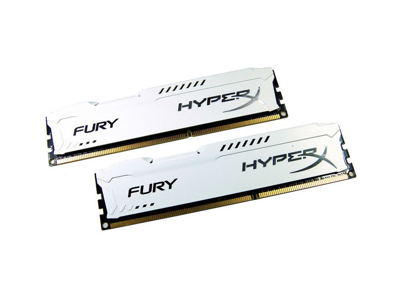 Kingston HyperX Fury White Series PC3-15000 DIMM DDR3 1866MHz CL10 - 8Gb KIT (2x4Gb) HX318C10FWK2/8
