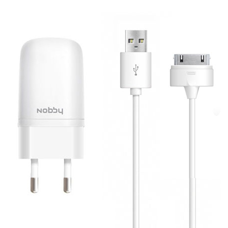  Зарядное устройство Nobby Energy USB 1A + 30pin SC-001 White