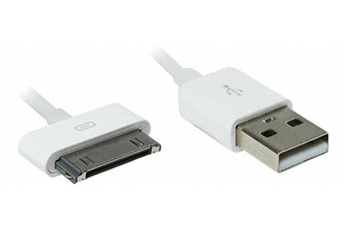  Аксессуар Henca USB to 30pin для iPhone / iPad / iPod 1m White 12163