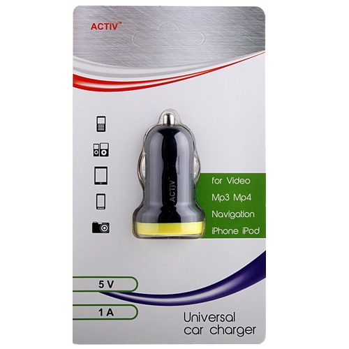  Зарядное устройство Activ CAU1-1A-01 1A Black-Yellow 35986