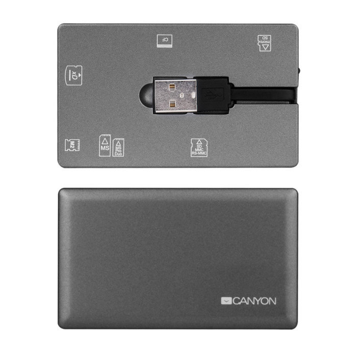 Canyon Карт-ридер Canyon CardReader All in One CNE-CARD2 Gray