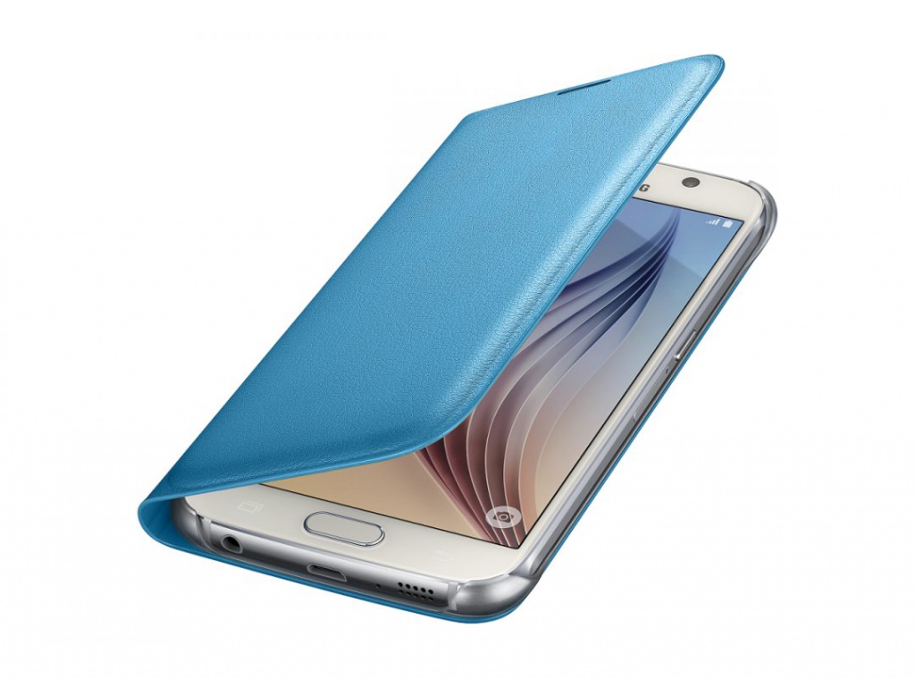 Samsung Аксессуар Чехол Samsung SM-G920 Galaxy S6 Flip Wallet Blue EF-WG920PLEGRU
