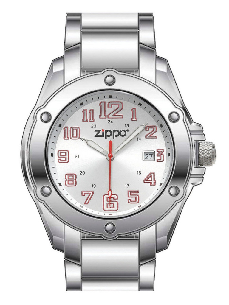  Часы Zippo Watch Dress 45mm Silver 45015