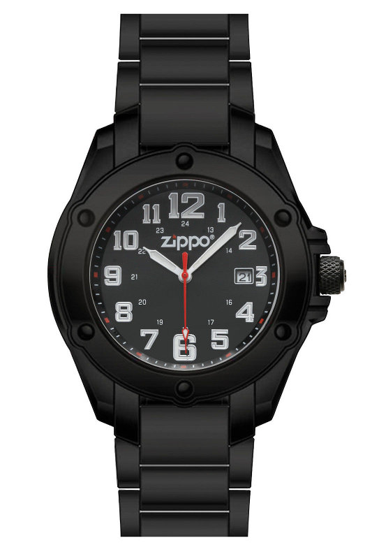  Часы Zippo Watch Dress 45mm Black 45014