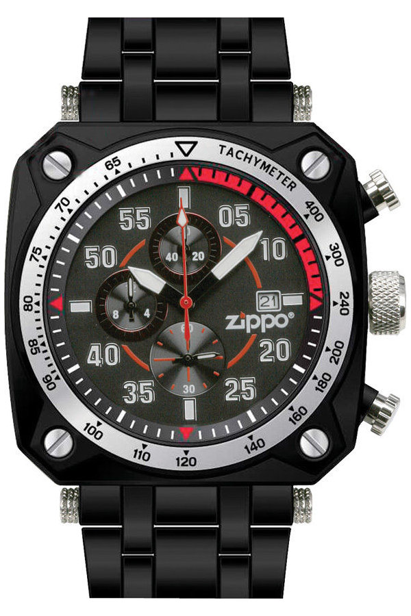  Часы Zippo Watch Sport 45.5mm Black 45019