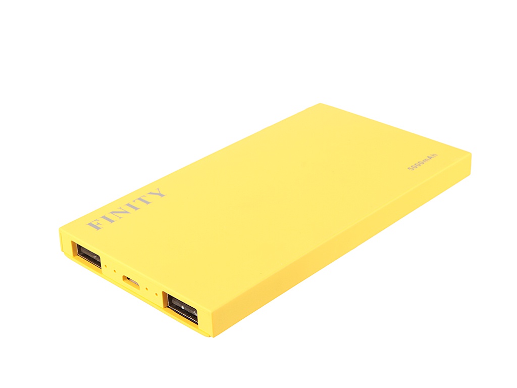  Аккумулятор Finity Dual USB 5000 mAh Matte Yellow