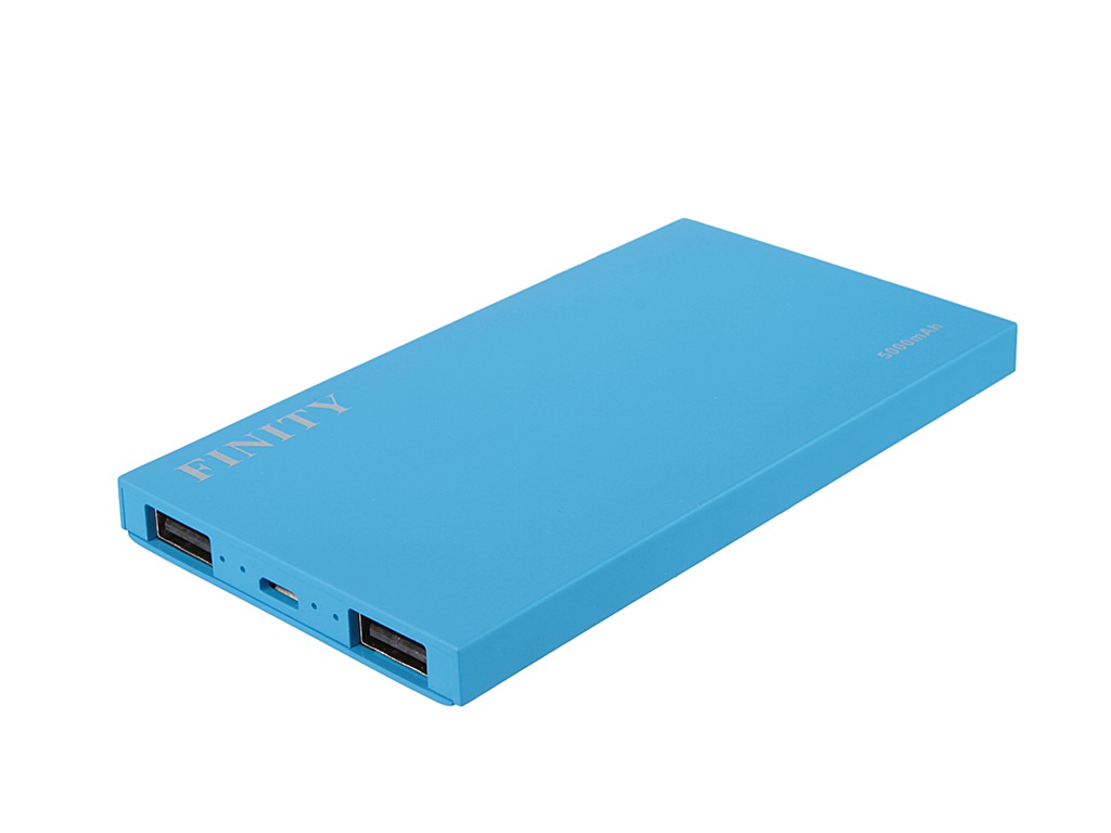  Аккумулятор Finity Dual USB 5000 mAh Matte Blue