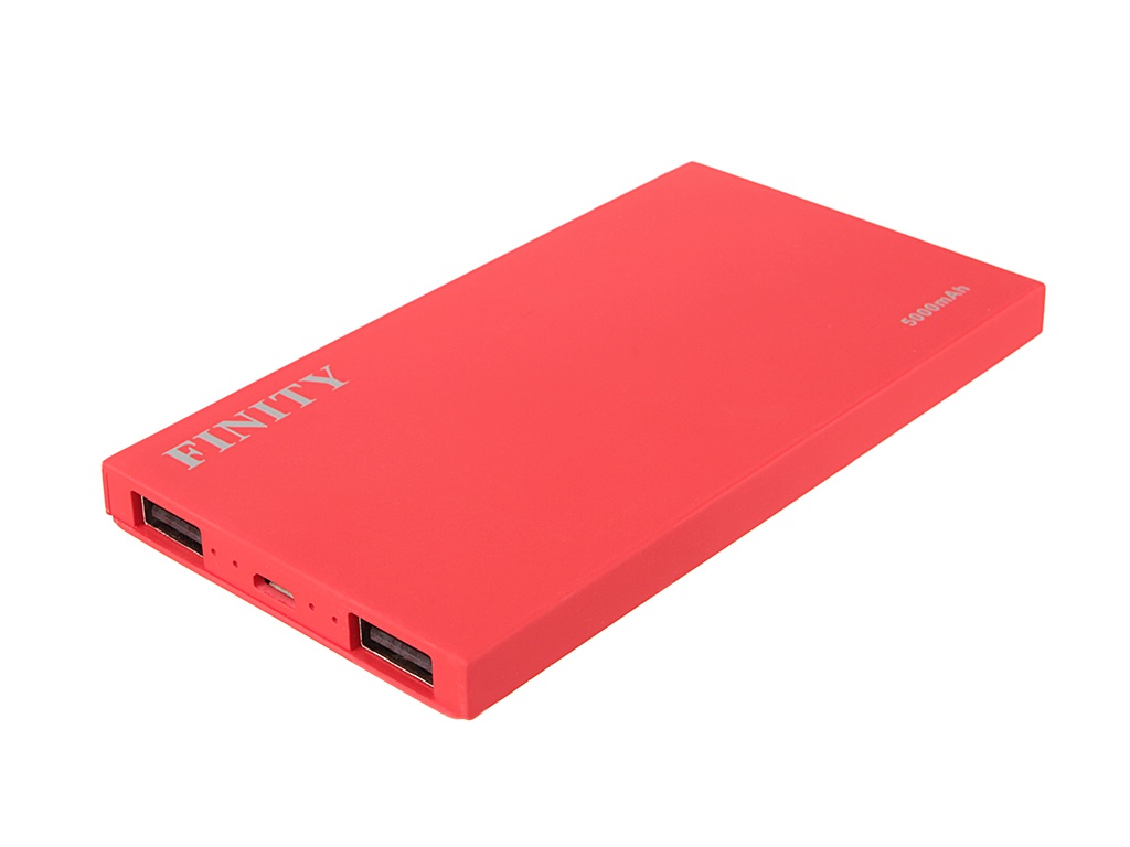  Аккумулятор Finity Dual USB 5000 mAh Matte Red