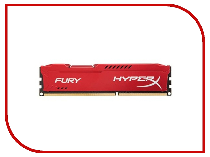 Модули памяти HX318C10FR/4  Модуль памяти Kingston HyperX Fury Red DDR3 DIMM 1866MHz PC3-15000 CL10 - 4Gb HX318C10FR/4