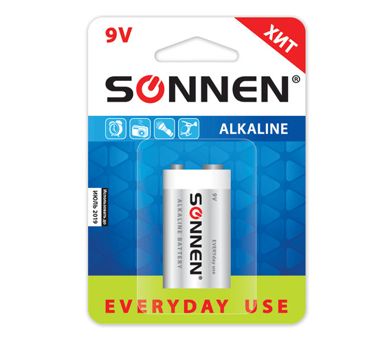  Батарейка 6LR61 - SONNEN 451092 Everyday use 451092 (1 штука)