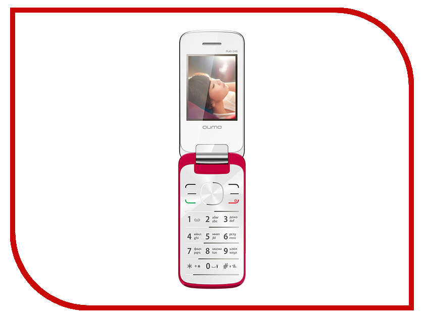Сотовый телефон Qumo Push 246 Clamshell Red