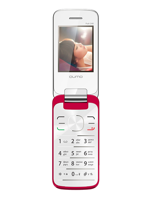 Сотовый телефон Qumo Push 246 Clamshell Red