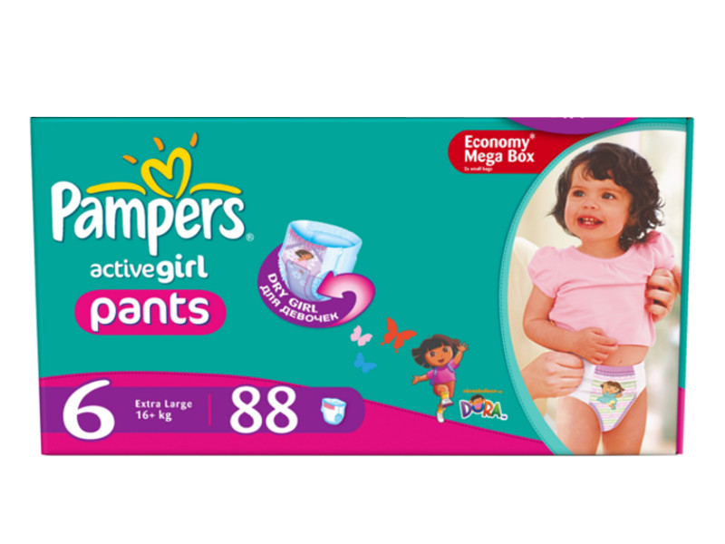Pampers - Подгузник Pampers Active Girl Extra Large 16+кг 88шт PA-81520596