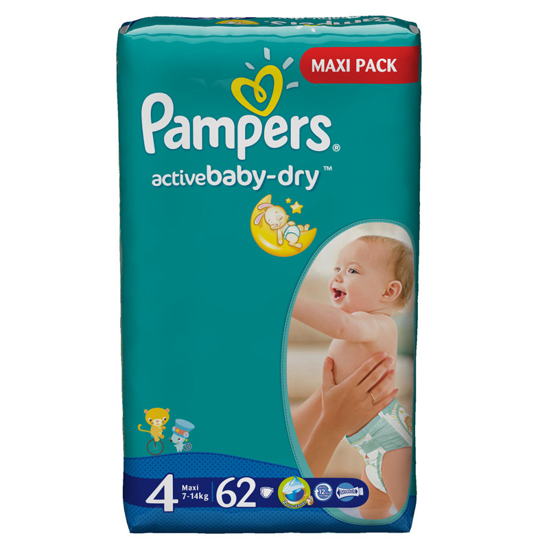  Подгузники Pampers Active Baby Maxi 7-14кг 62шт PA-81446644