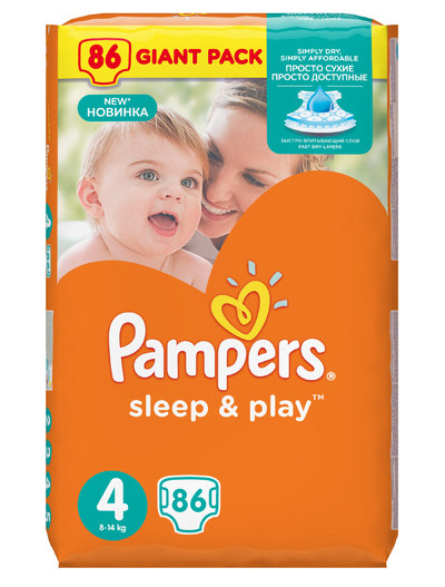  Подгузники Pampers Sleep & Play Maxi 7-14кг 86шт PA-81448306