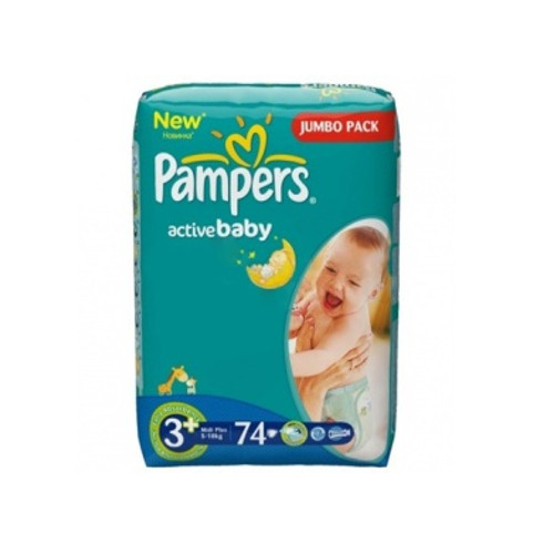 Pampers - Подгузник Pampers Active Baby Midi Plus 5-10кг 74шт PA-81446640