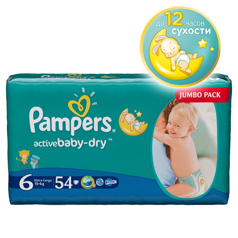 Pampers - Подгузник Pampers Active Baby-Dry Extra Large 15+кг 54шт PA-81499210