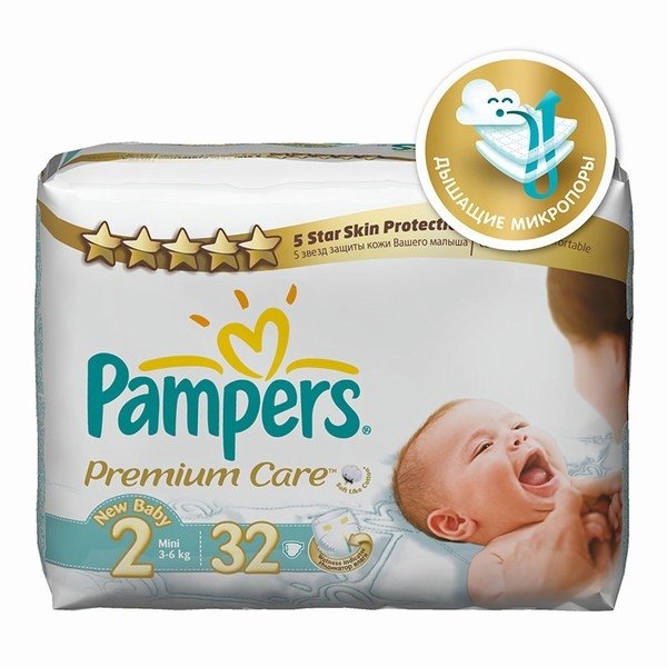 Pampers - Подгузник Pampers Premium Care Mini 3-6кг 32шт PA-81494325