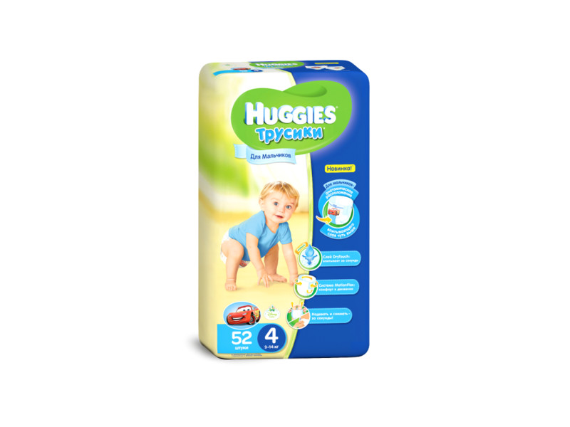 Huggies - Подгузник Huggies Little Walkers 4 9-14кг 52шт для мальчиков 26036803201