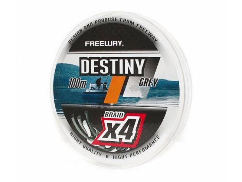  Шнур плетеный Freeway Destiny x4 0.23 LB26 12kg 100m FWx4LB26 Gray