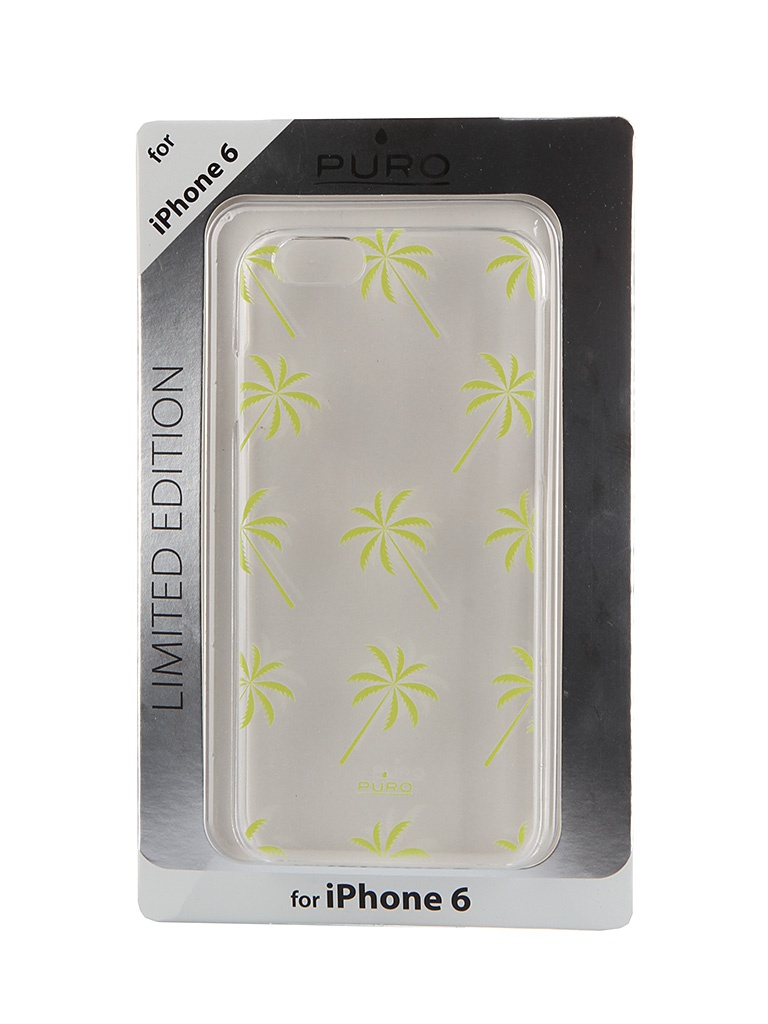 Puro Аксессуар Чехол PURO Crystal Cover Palm для APPLE iPhone 6 4.7 Yellow IPC647PALMYEL