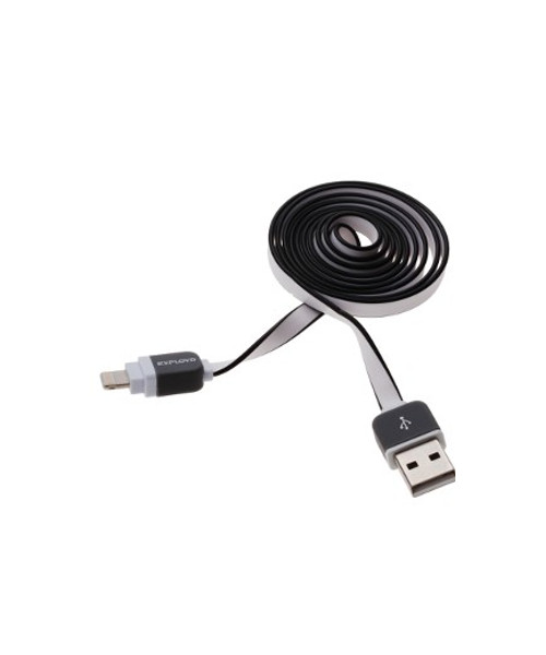 Аксессуар Exployd USB 2.0 to Lightning 1m Black-White EX-K-00039