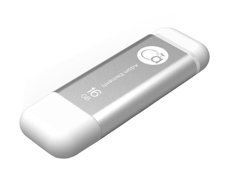  16Gb - ADAM iKlips for iPhone / iPad USB Silver ADRAD16GIKLSL
