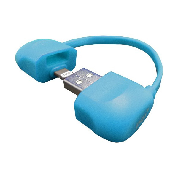 PQI Аксессуар PQI BAG USB to Lightning 10cm for iPhone/iPad/iPod Blue PQI-iCABLE-BAG-BL