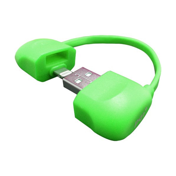 PQI Аксессуар PQI BAG USB to Lightning 10cm for iPhone/iPad/iPod Green PQI-iCABLE-BAG-GN