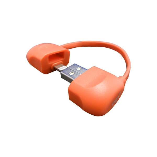 PQI Аксессуар PQI BAG USB to Lightning 10cm for iPhone/iPad/iPod Orange PQI-iCABLE-BAG-OR
