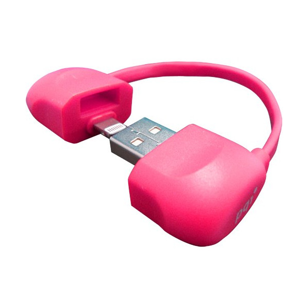 PQI Аксессуар PQI BAG USB to Lightning 10cm for iPhone/iPad/iPod Pink PQI-iCABLE-BAG-PK