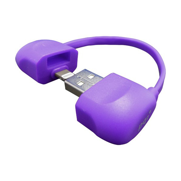 PQI Аксессуар PQI BAG USB to Lightning 10cm for iPhone/iPad/iPod Purple PQI-iCABLE-BAG-PP