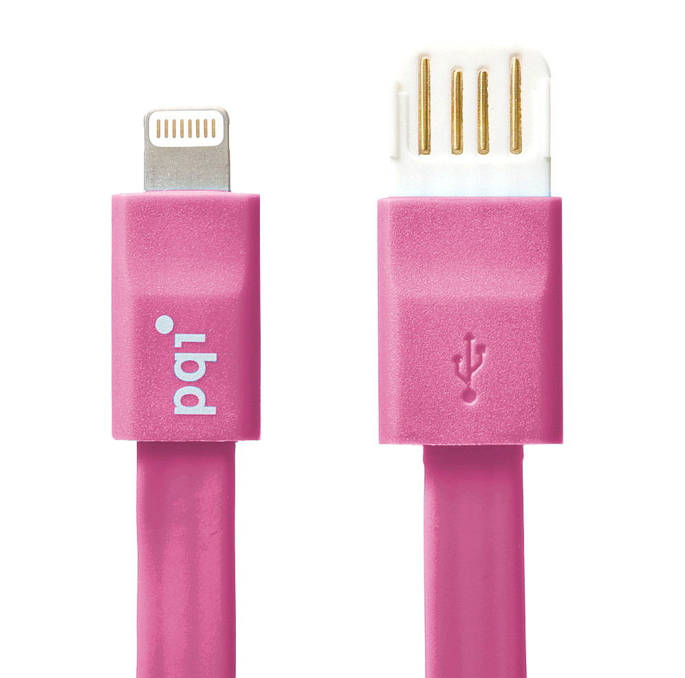 PQI Аксессуар PQI USB to Lightning 20cm for iPhone/iPad/iPod Pink PQI-iCABLE-FLAT20-PK