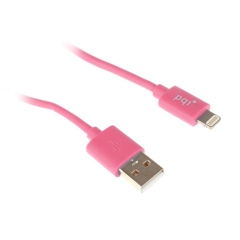PQI Аксессуар PQI USB to Lightning 90cm for iPhone/iPad/iPod Pink PQI-iCABLE-FLAT90-PK