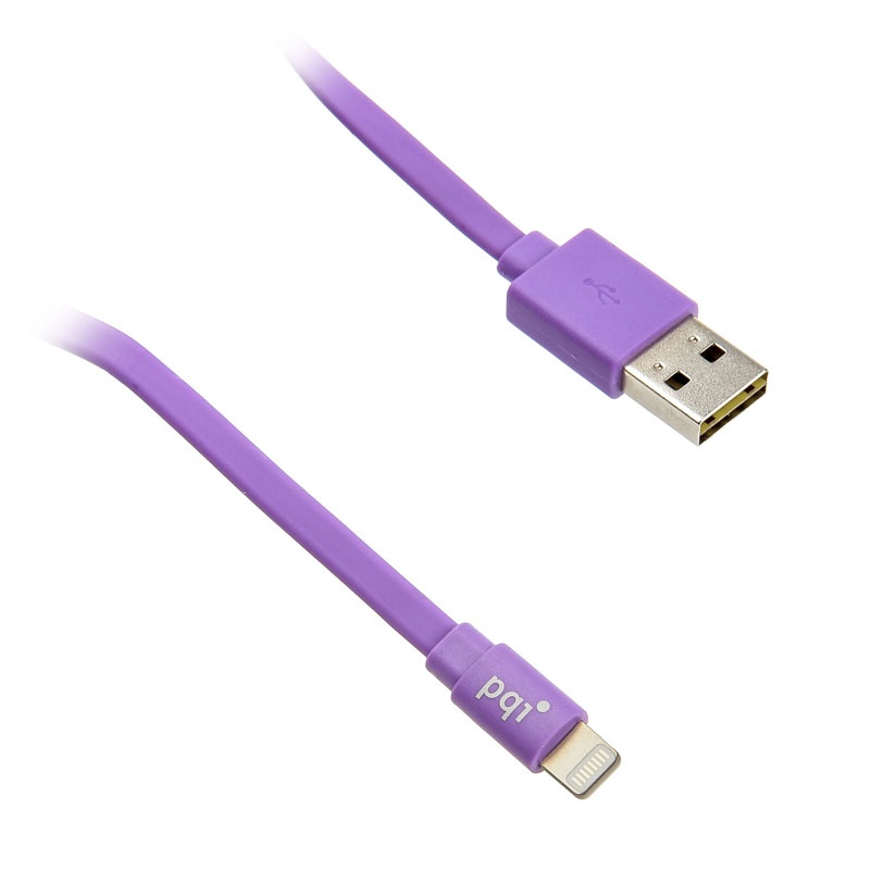 PQI Аксессуар PQI USB to Lightning 90cm for iPhone/iPad/iPod Purple PQI-iCABLE-FLAT90-PP