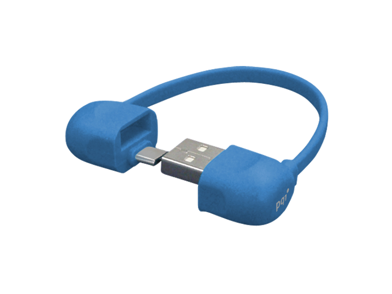 PQI Аксессуар PQI BAG OTG USB to MicroUSB 10cm Blue PQI-uCABLE-BAG-BL
