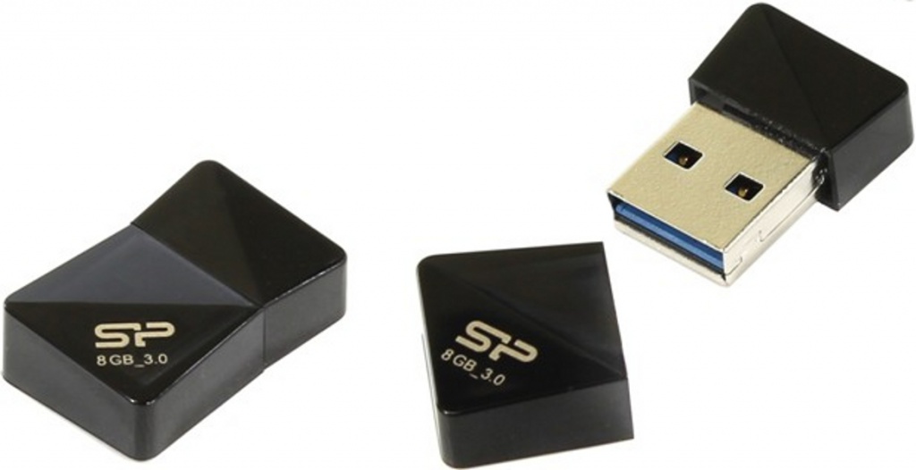 Silicon Power 8Gb - Silicon Power Jewel J08 USB 3.0 Black SP008GBUF3J08V1K