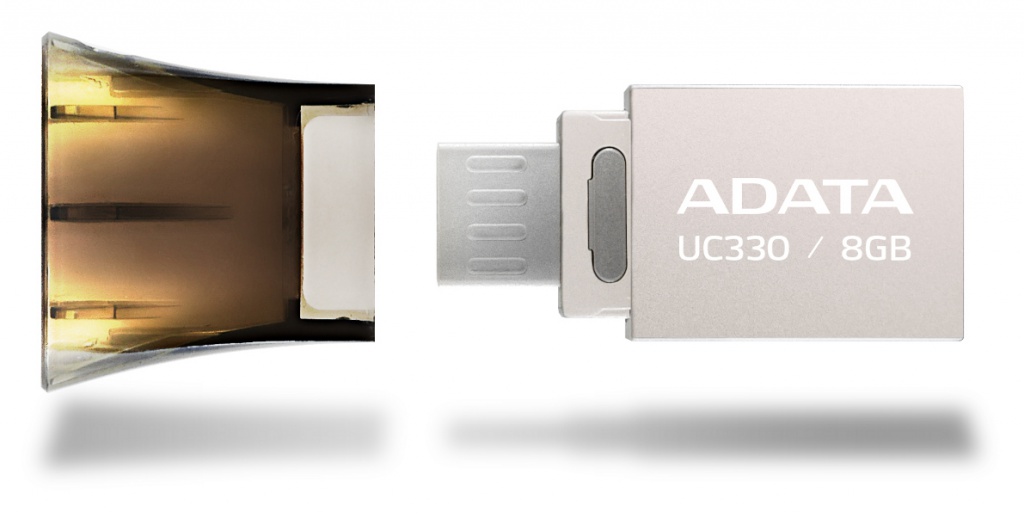 A-Data 8Gb - A-Data DashDrive UC330 OTG USB 2.0/MicroUSB Silver-Black AUC330-8G-RBK