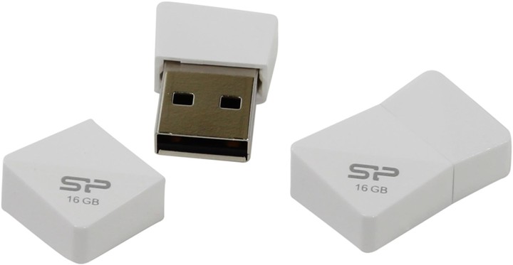 Silicon Power 16Gb - Silicon Power Touch T08 USB 2.0 White SP016GBUF2T08V1W