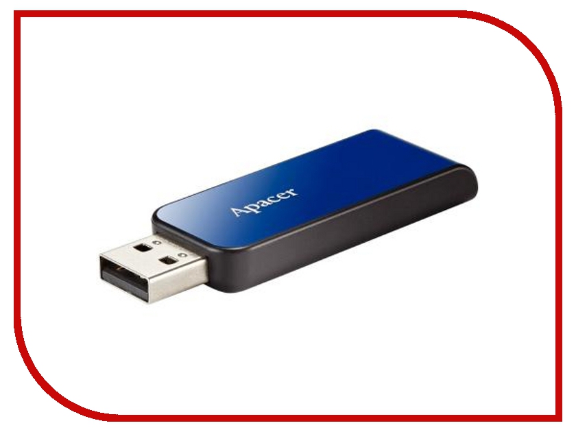 USB Flash Drive 4Gb - Apacer Handy Steno AH334 USB 2.0 Blue AP4GAH334U-1