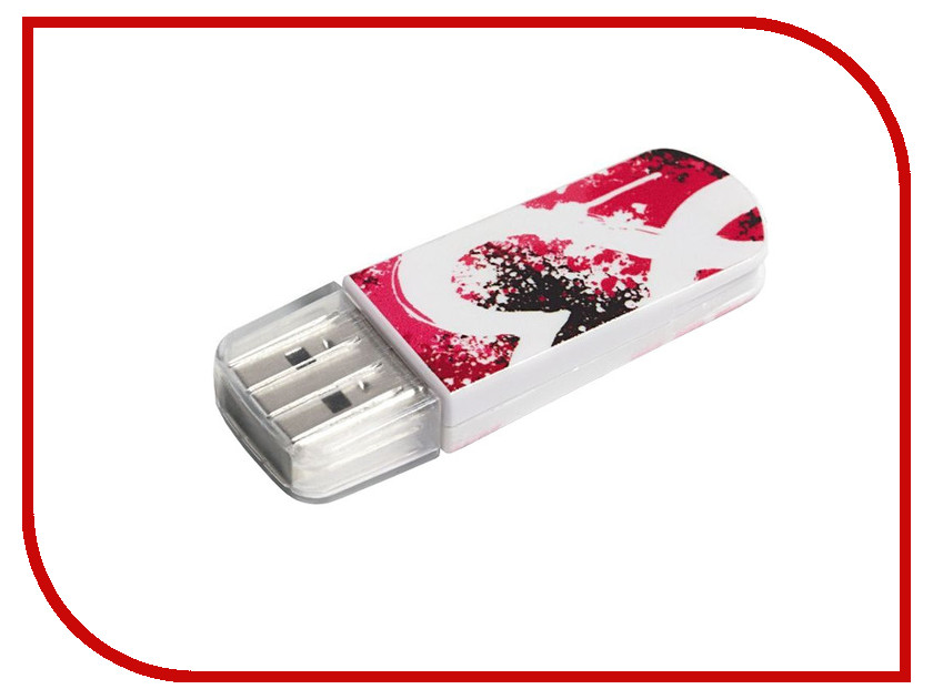 USB Flash Drive 8Gb - Verbatim Mini Graffiti Edition USB 2.0 Red 98165