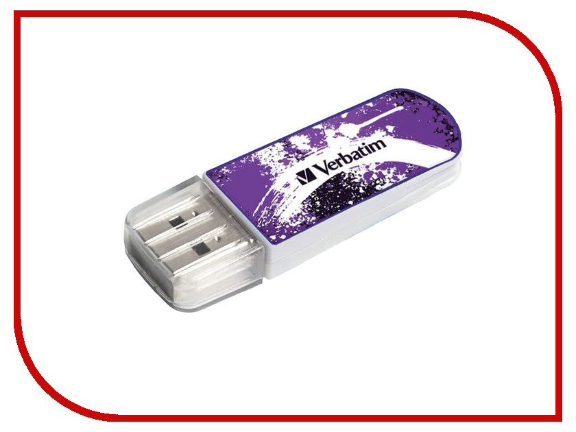 USB Flash Drive 8Gb - Verbatim Mini Graffiti Edition USB 2.0 Violet 98164