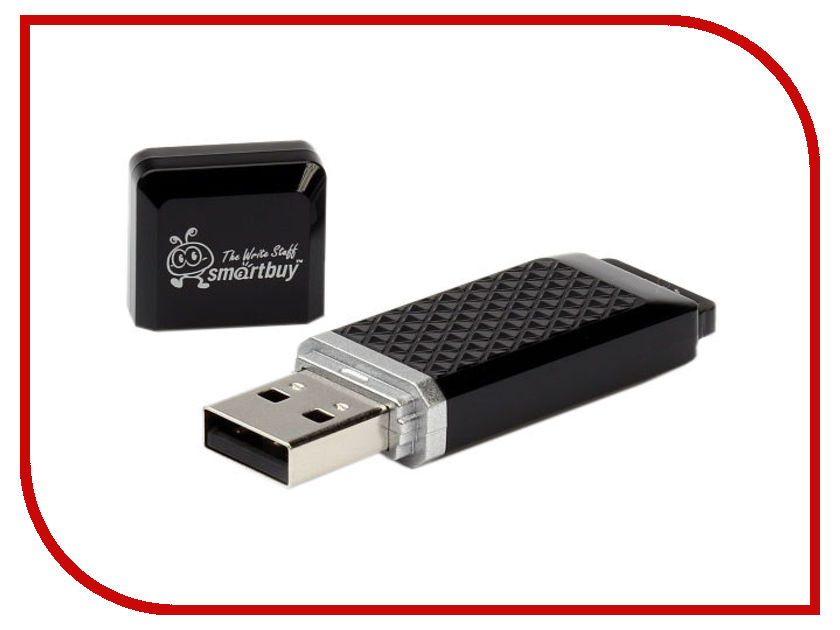 USB Flash Drive 16Gb - SmartBuy Quartz Series Black SB16GBQZ-K