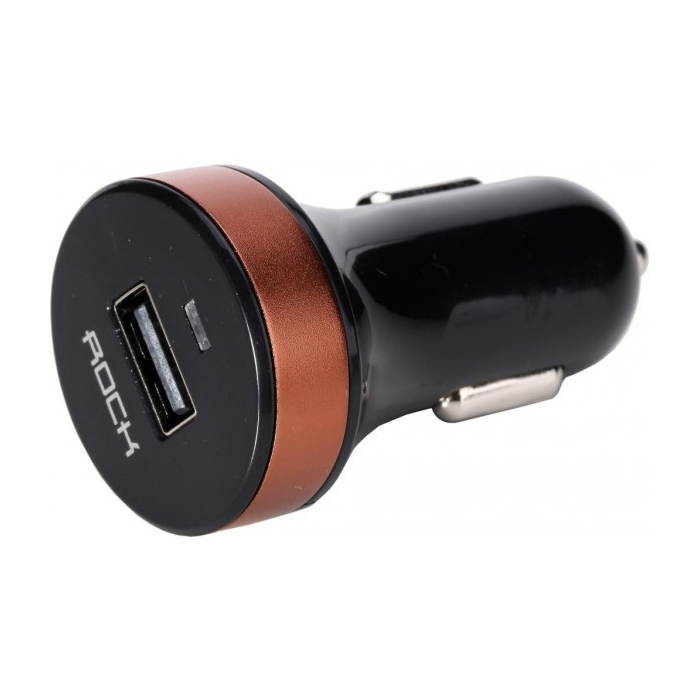  Зарядное устройство ROCK Turbo Bullet Car Charger Bronze 82988