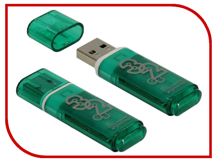 USB Flash Drive (флешка) SB32GBGS-G  USB Flash Drive 32Gb - SmartBuy Glossy Green SB32GBGS-G