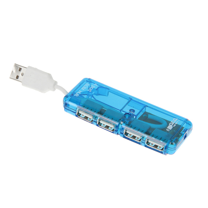  Хаб USB Luazon 4-ports USB 2.0 Blue 155874