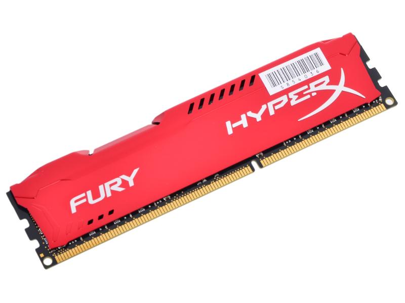 Kingston HyperX Fury Red PC3-12800 DIMM DDR3 1600MHz- 8Gb HX316C10FR/8