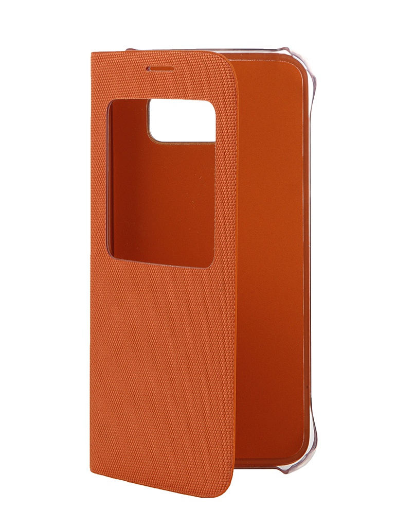 Samsung Аксессуар Чехол Samsung SM-G920 Galaxy S6 Flip S-View Fabric Orange EF-CG920BOEGRU